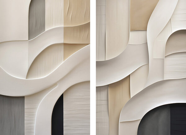 Soft curves in earthy tones