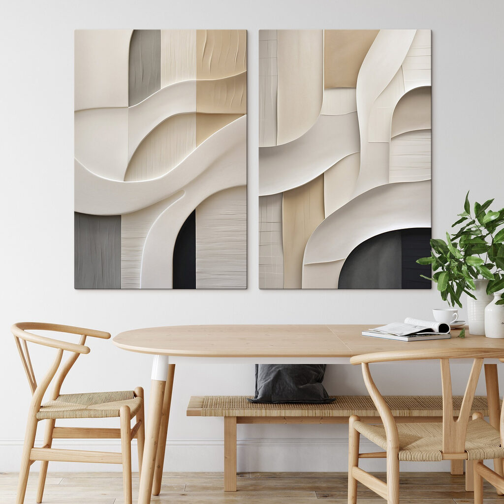 Soft curves in earthy tones
