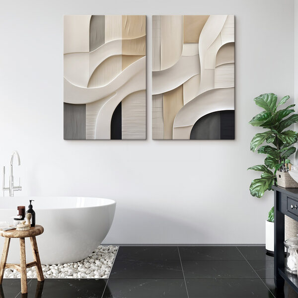 Soft curves in earthy tones