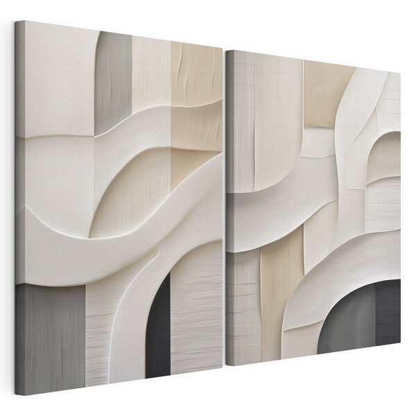Soft curves in earthy tones