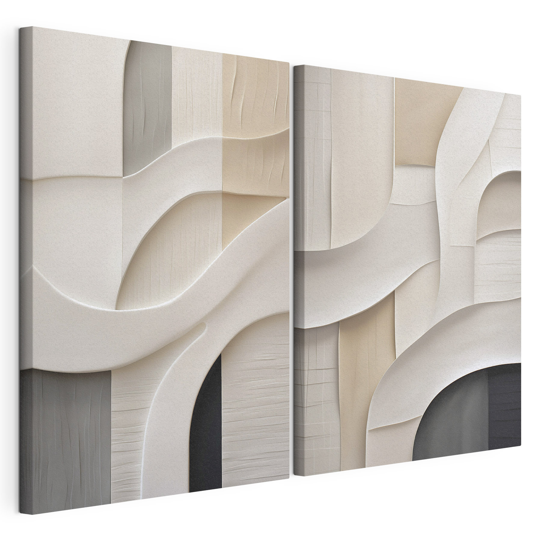 Soft curves in earthy tones