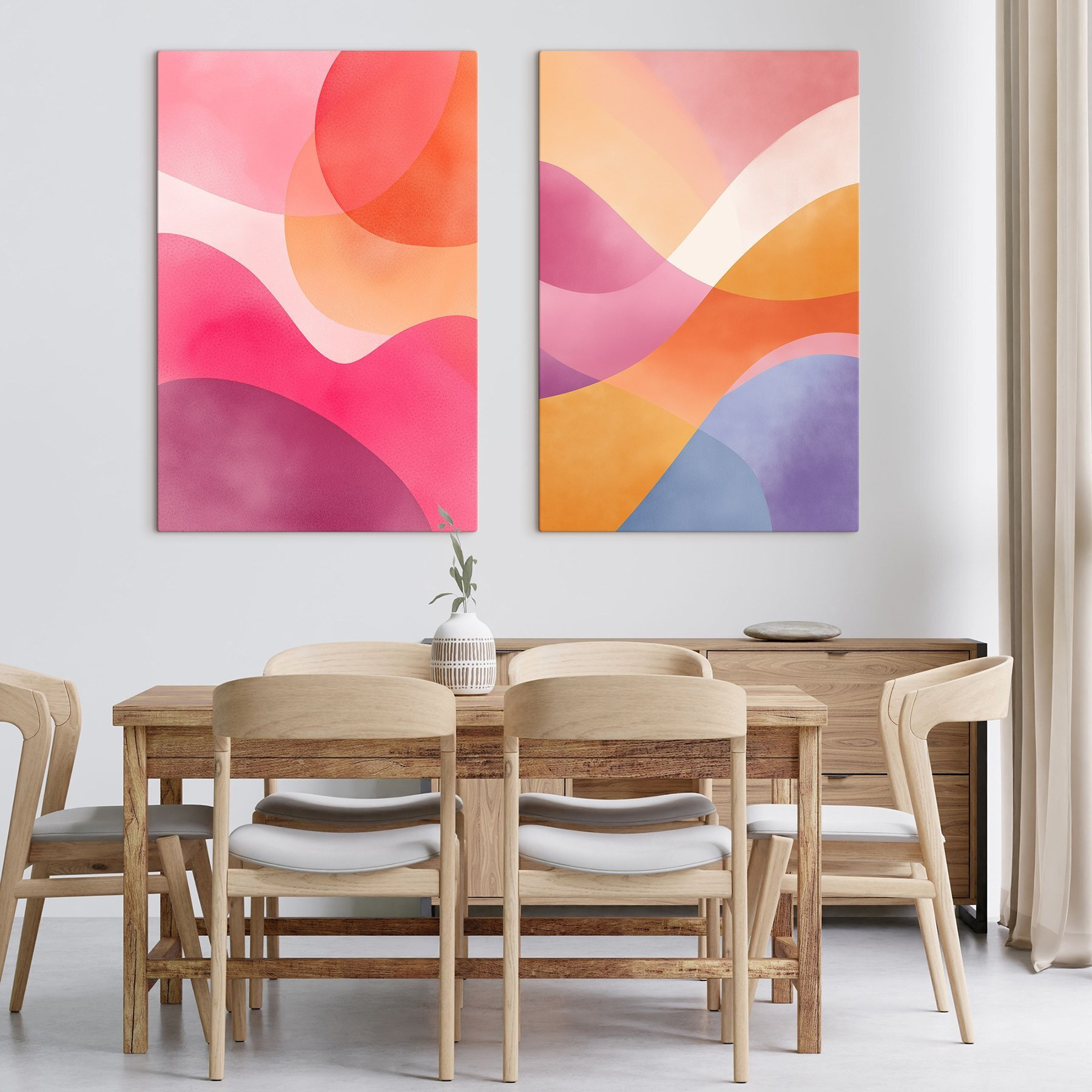 Soft Curves in Warm Hues