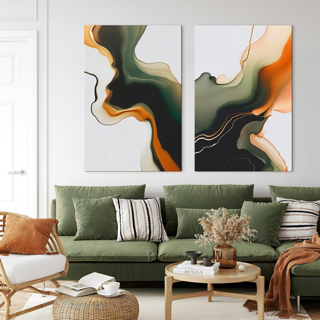 Flowing colors in harmonious patterns