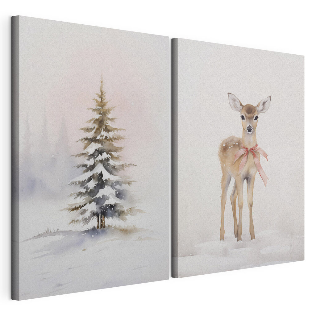 Deer in the snow