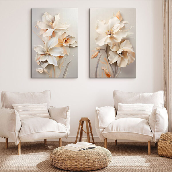 Blossoms in soft, calming hues