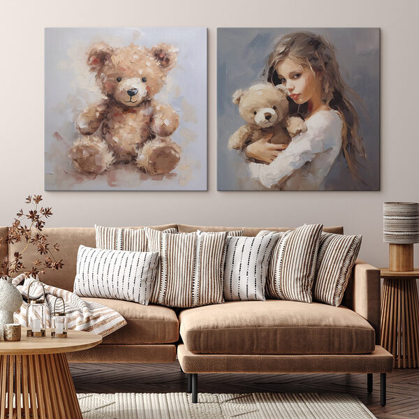 Girl holding a teddy bear