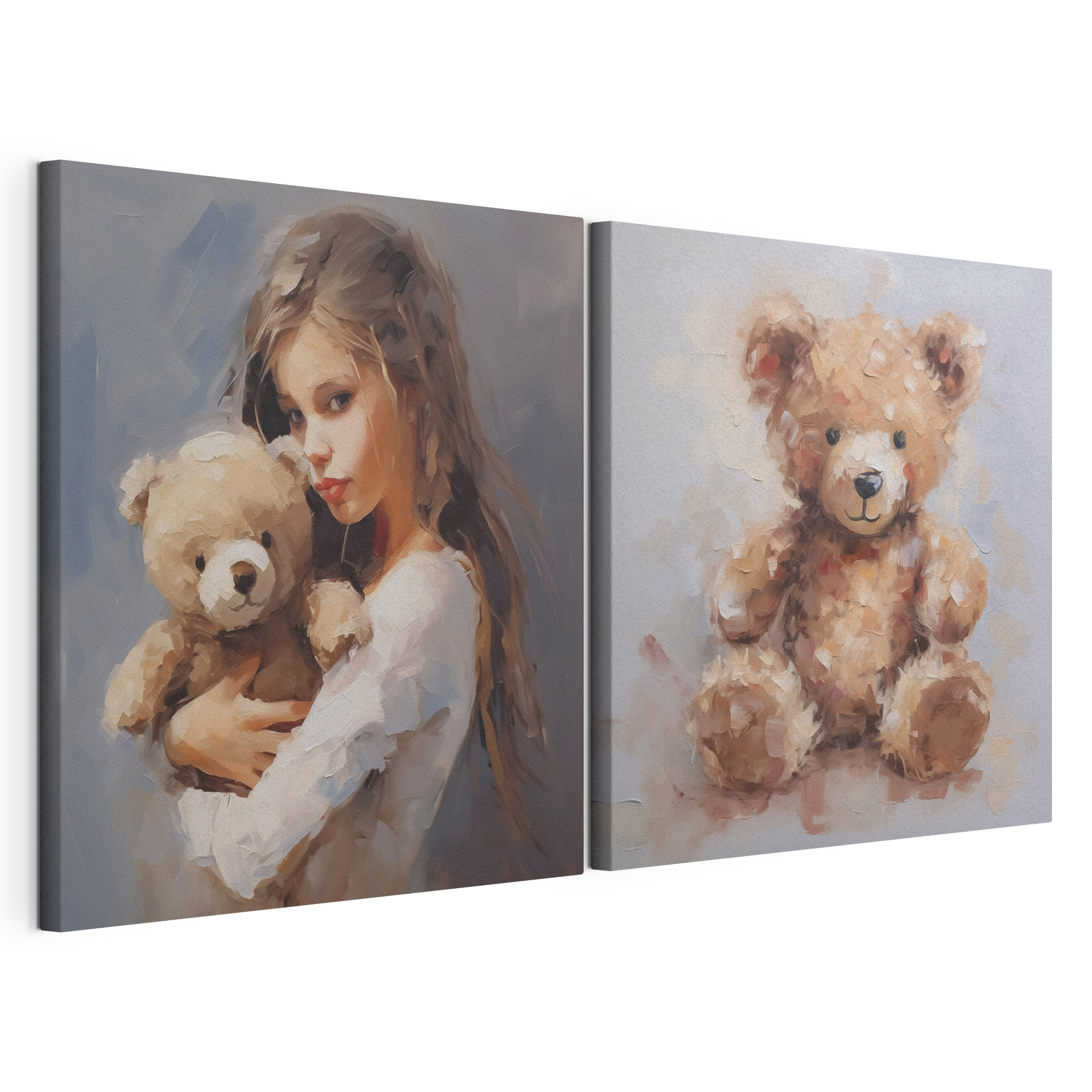 Girl holding a teddy bear