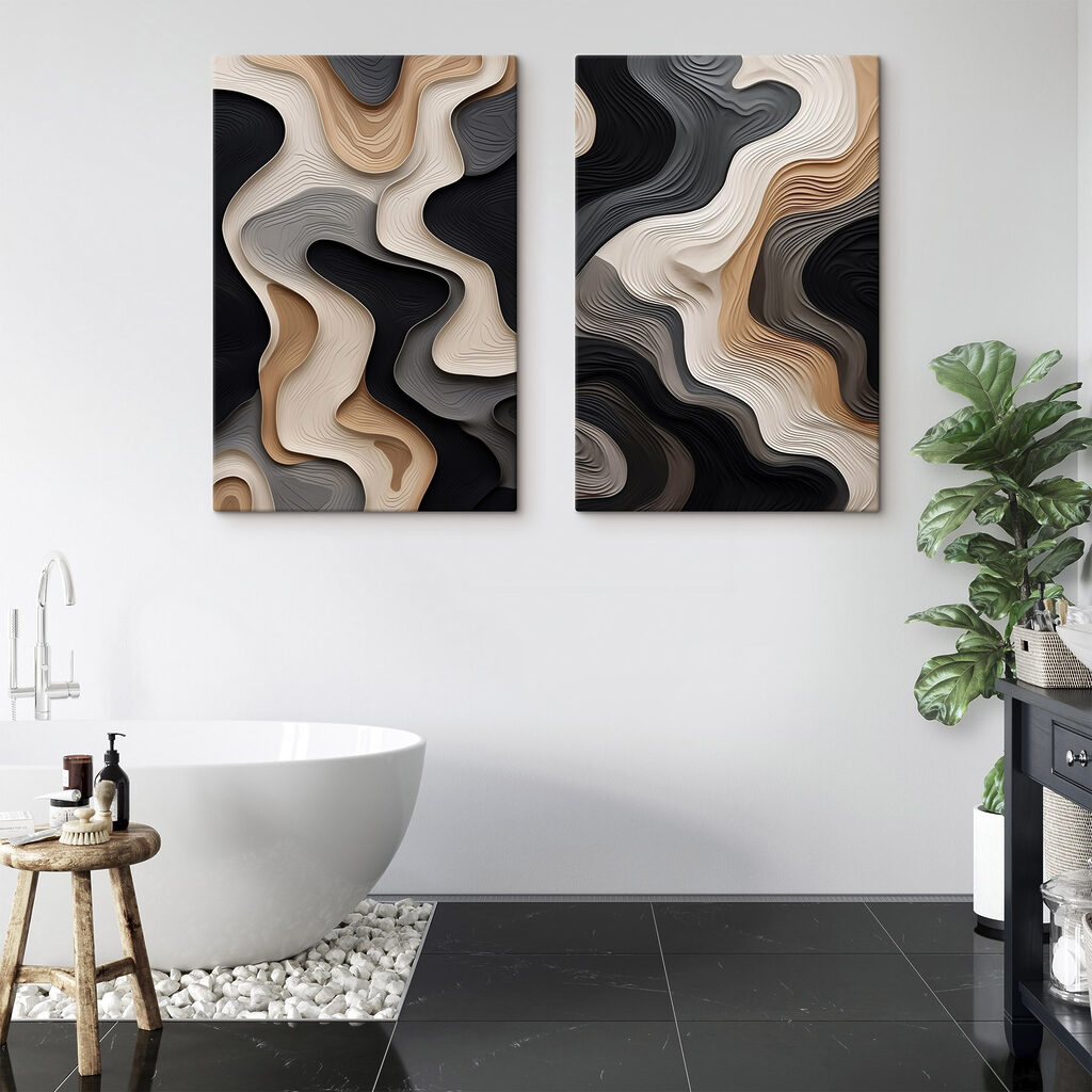 Flowing Patterns in Neutral Tones