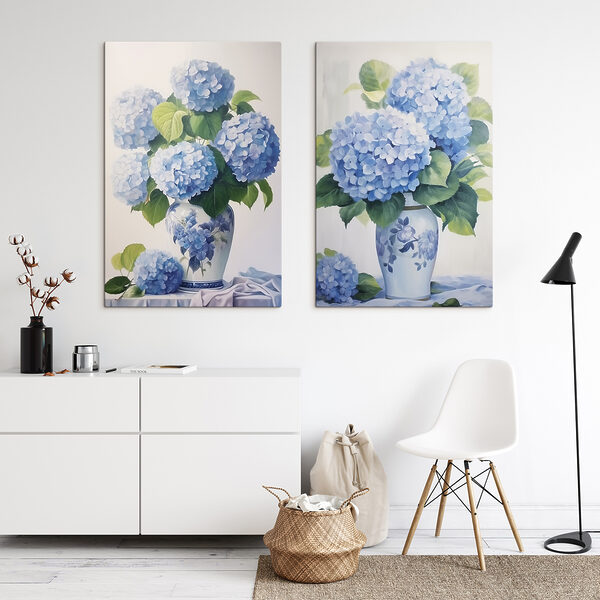 Painting of flowers in a vase