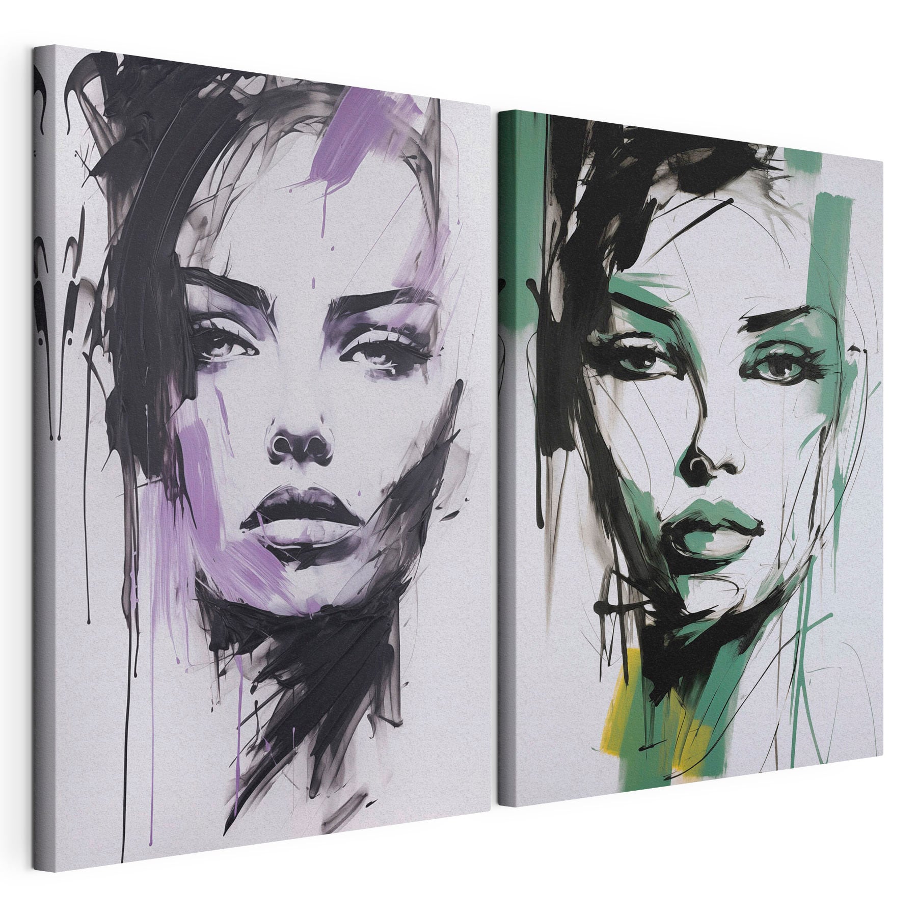 Painting of a woman's face