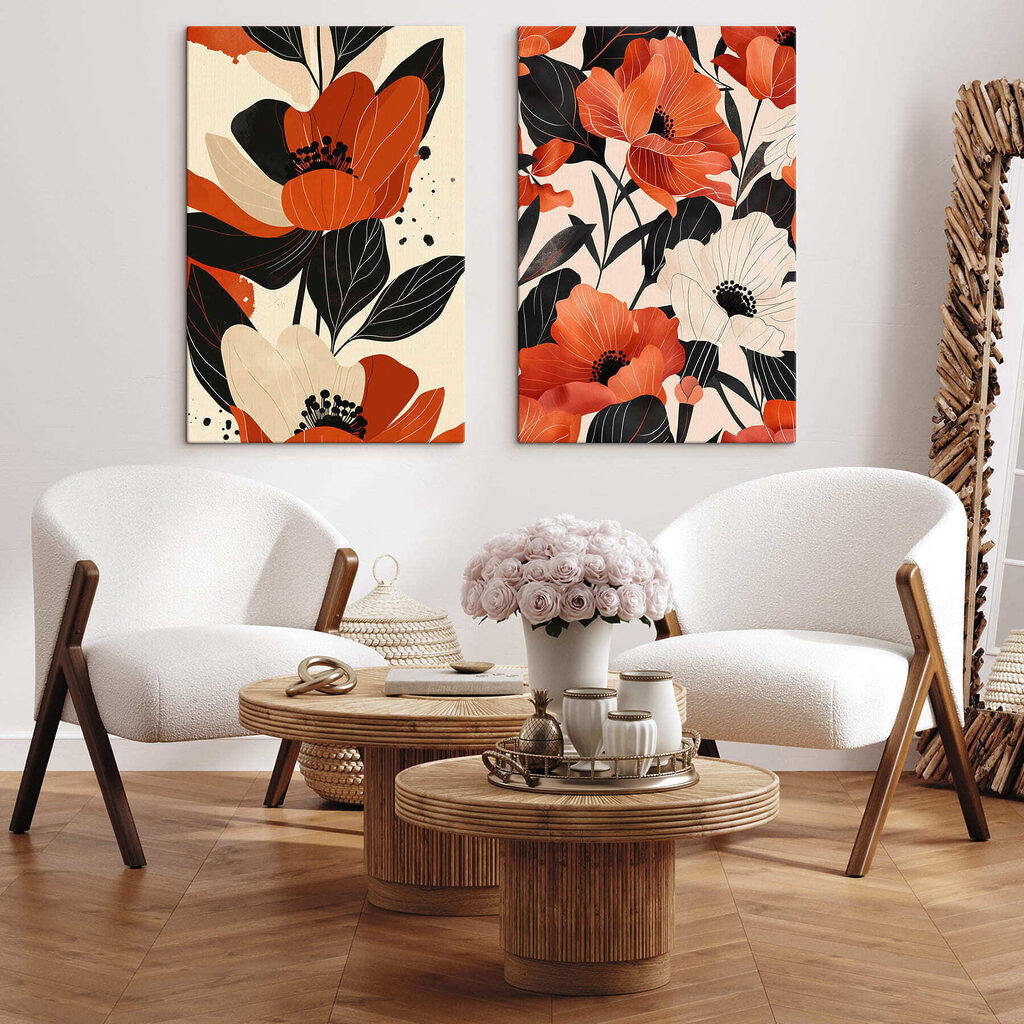 Vibrant blooms in contrasting shades