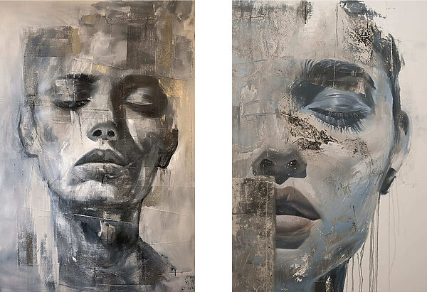 Painting of a woman's face
