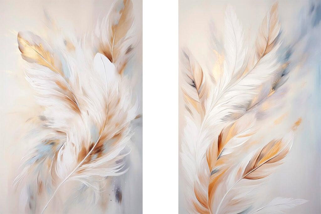 Soft elegance in feathered art