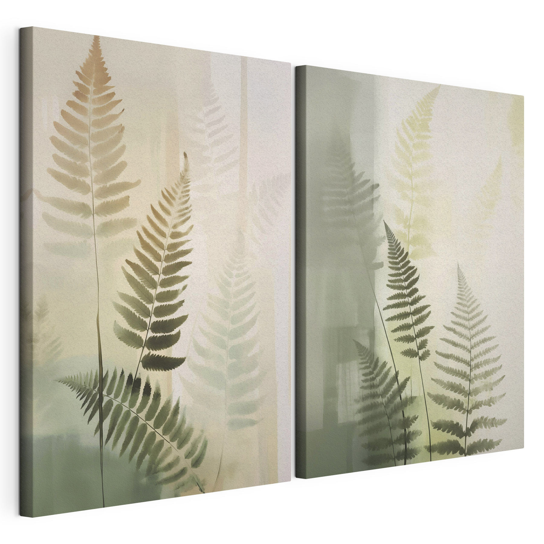 Gentle ferns in soft hues
