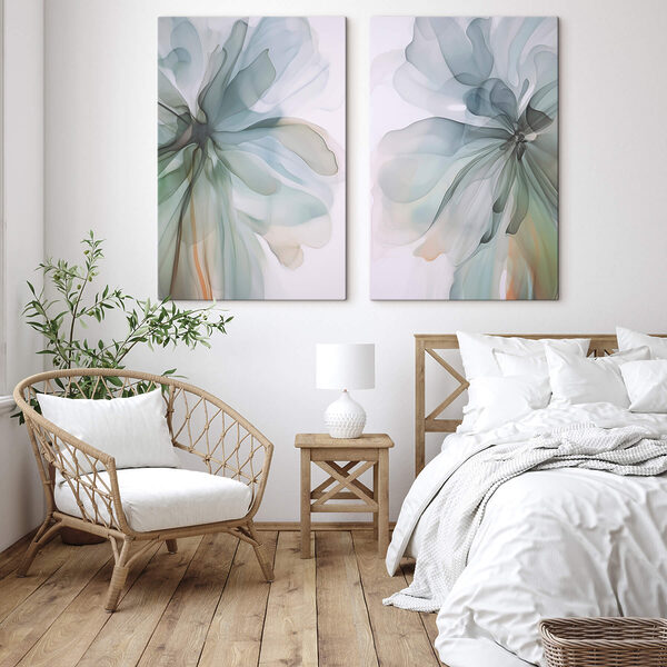 Soft, fluid blossoms in gentle colors