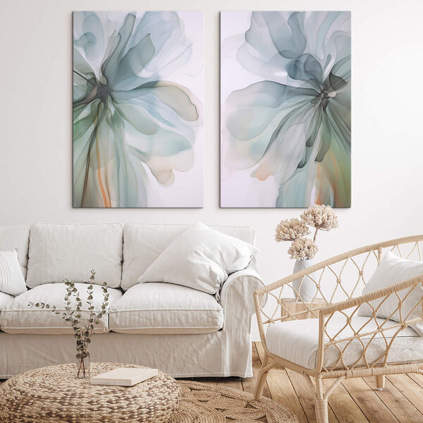 Soft, fluid blossoms in gentle colors