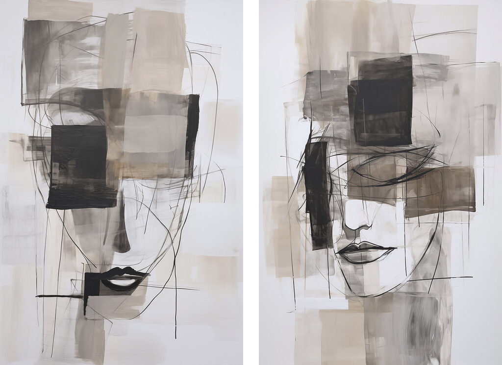 Painting of a woman's face