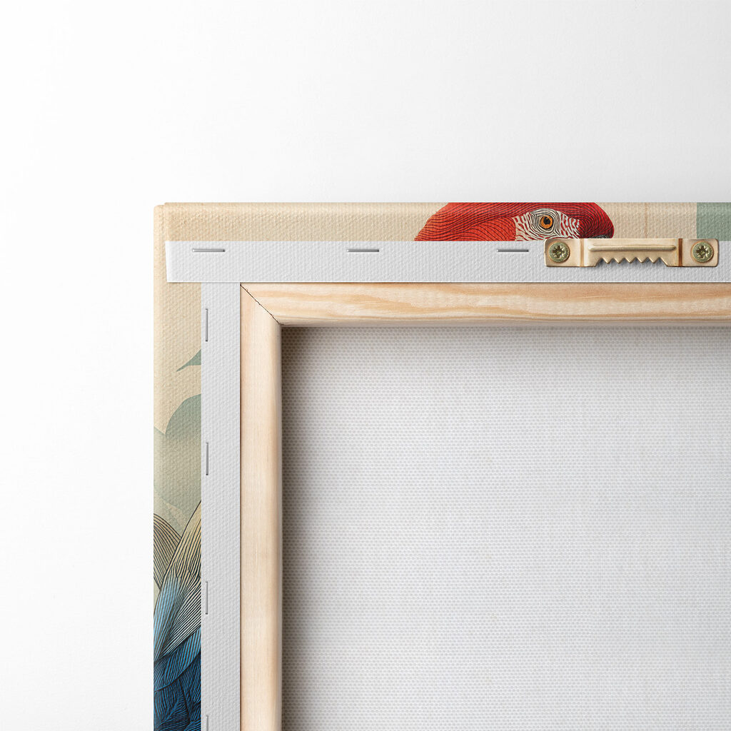 Group of parrots on a branch
