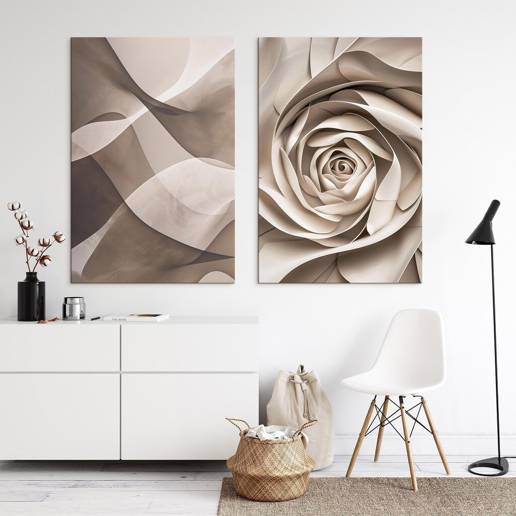 Flowing forms in soft tones