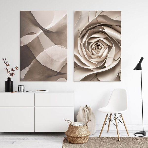 Flowing forms in soft tones