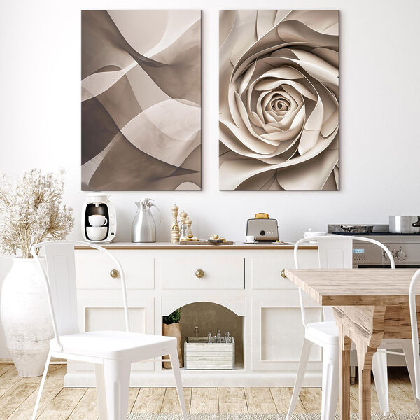 Flowing forms in soft tones
