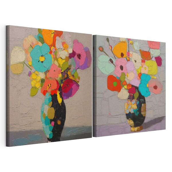 Painting of flowers in a vase