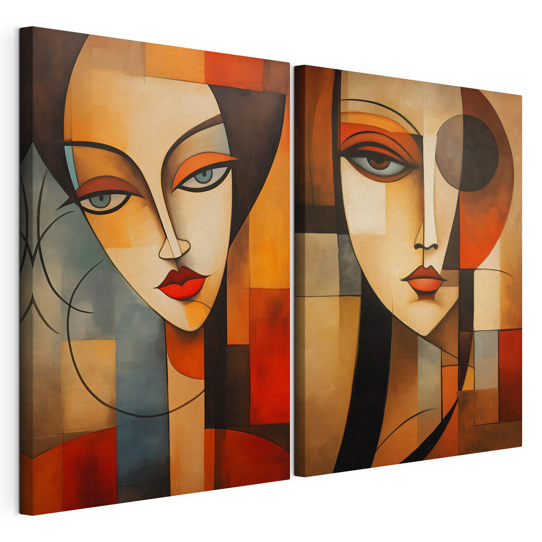 Collage of two paintings