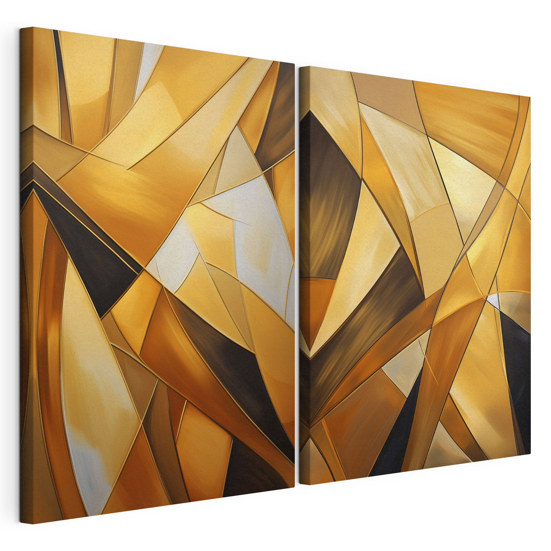 Dynamic shapes in warm tones