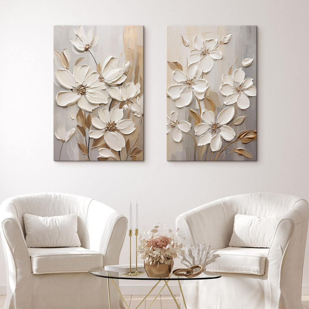 Delicate blooms in soft hues