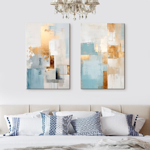 Abstract interplay of soft hues
