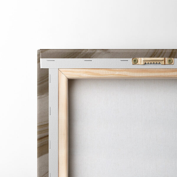 - Flowing curves in earth tones