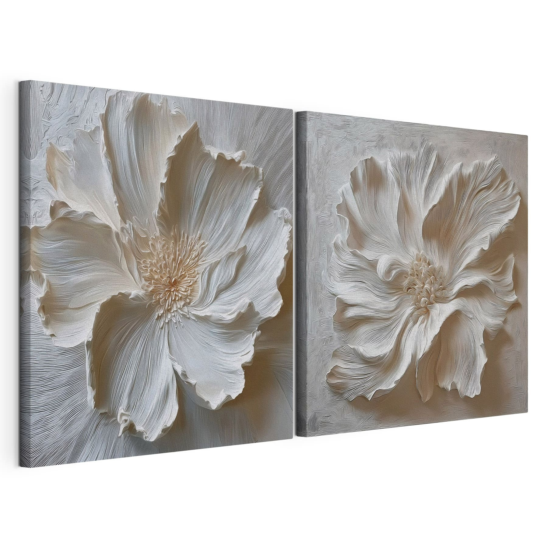 Elegant floral art in soft tones
