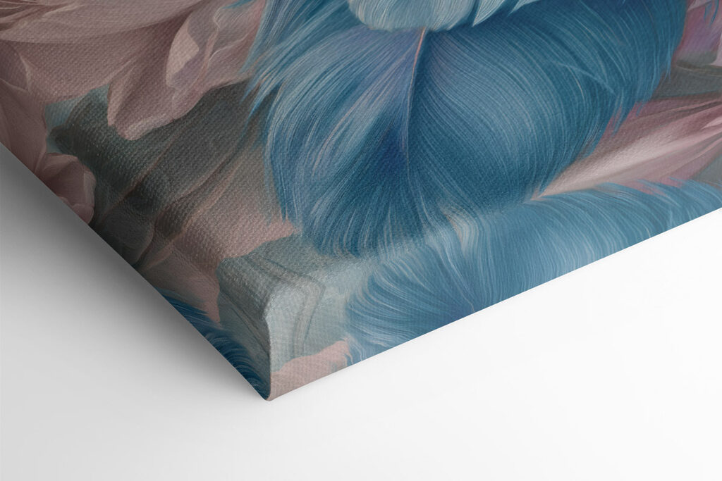 Delicate blooms with feather accents