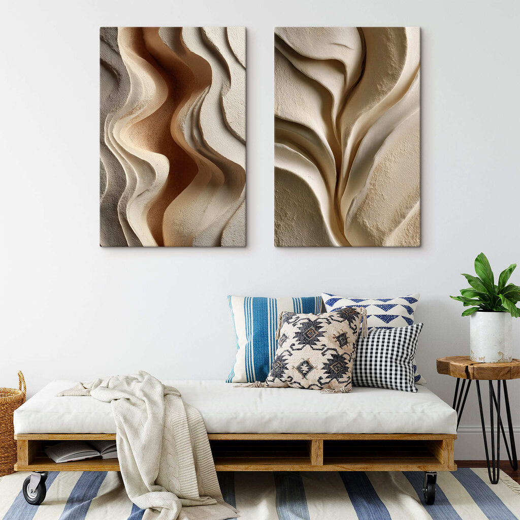 Soft curves and warm tones entwine