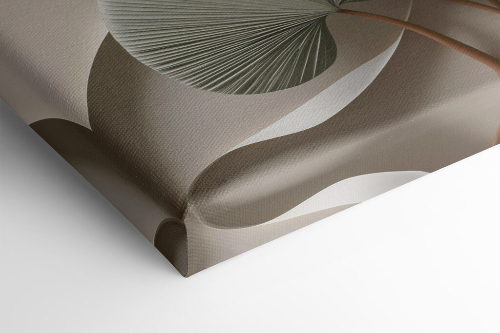 Elegant paper leaves in soft tones