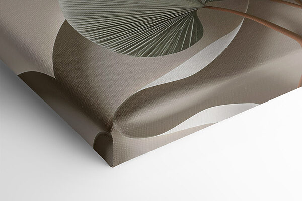 Elegant paper leaves in soft tones