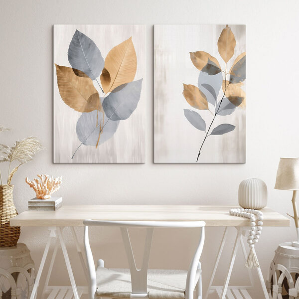 Elegant leaves in soft hues
