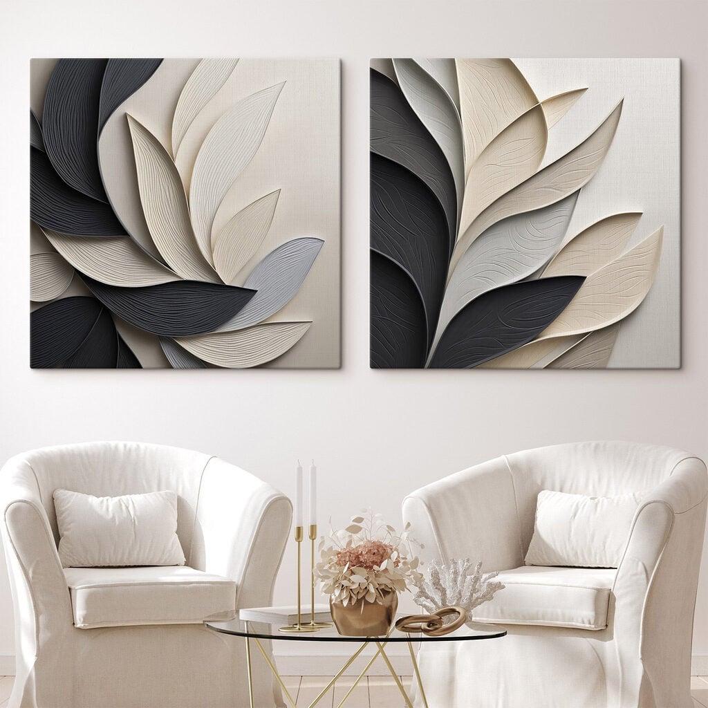 Elegant layers of flowing shapes