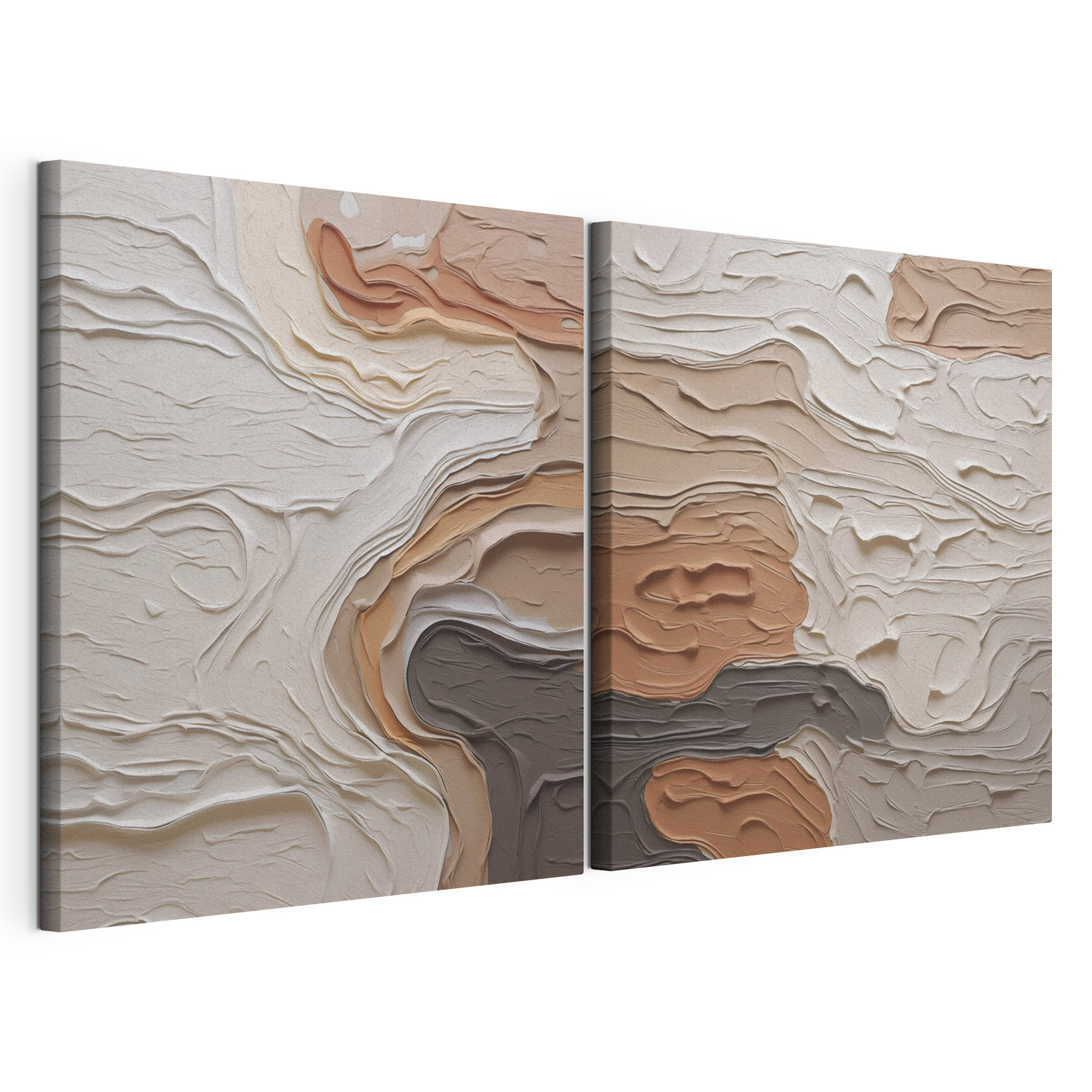 Fluid lines in warm, earthy tones