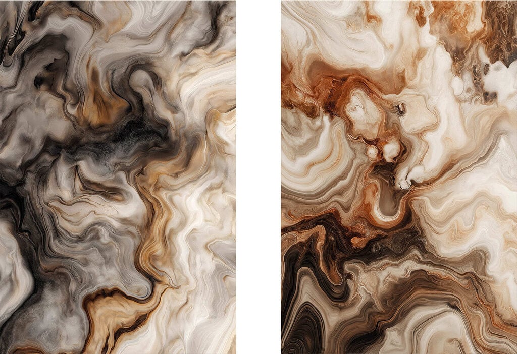 Elegant swirls of earthy tones