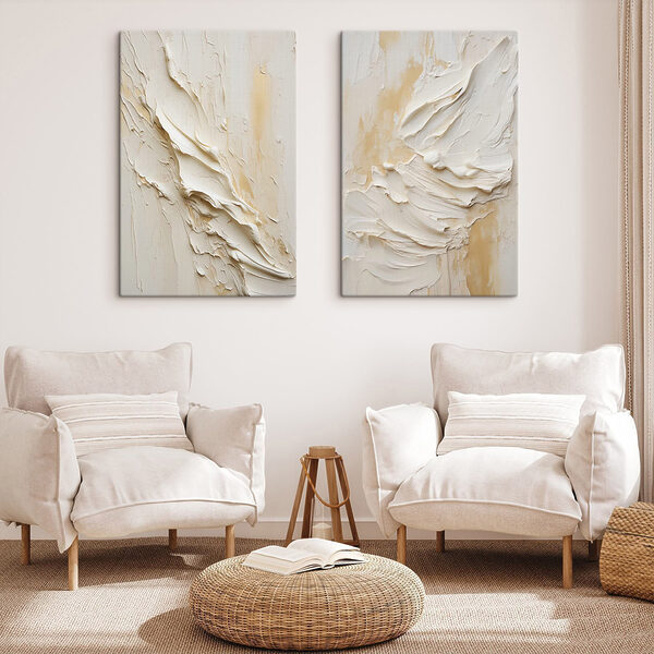 Abstract layers of soft neutral tones