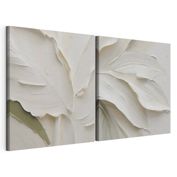 Beautifully crafted leaves in varying shades