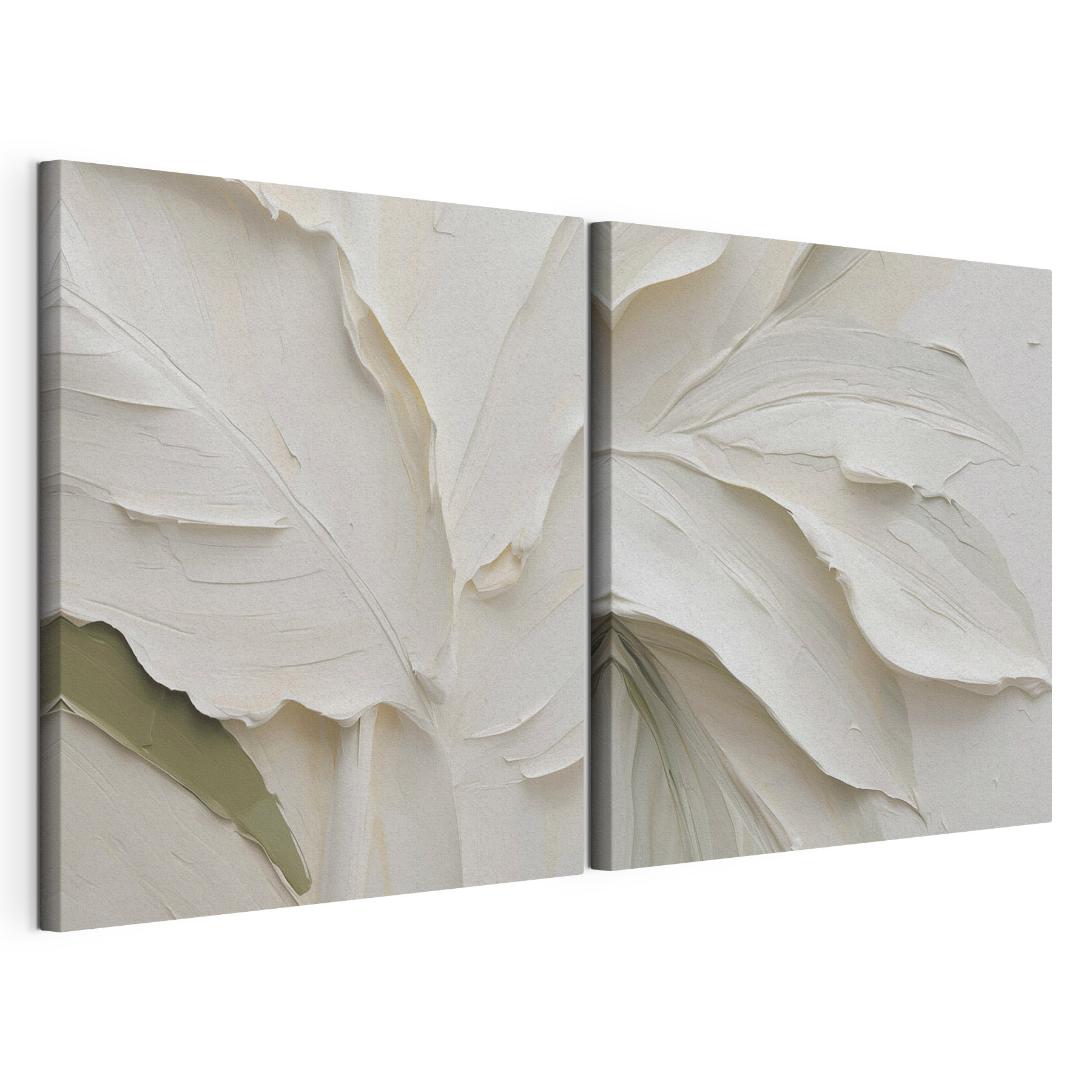 Beautifully crafted leaves in varying shades