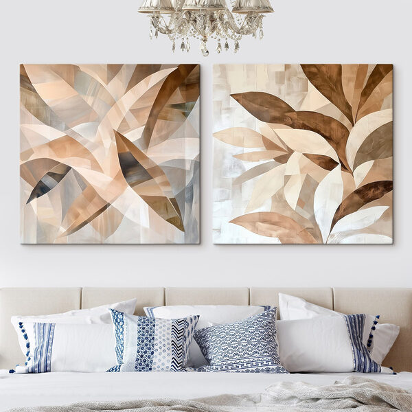 Fluid forms in warm hues