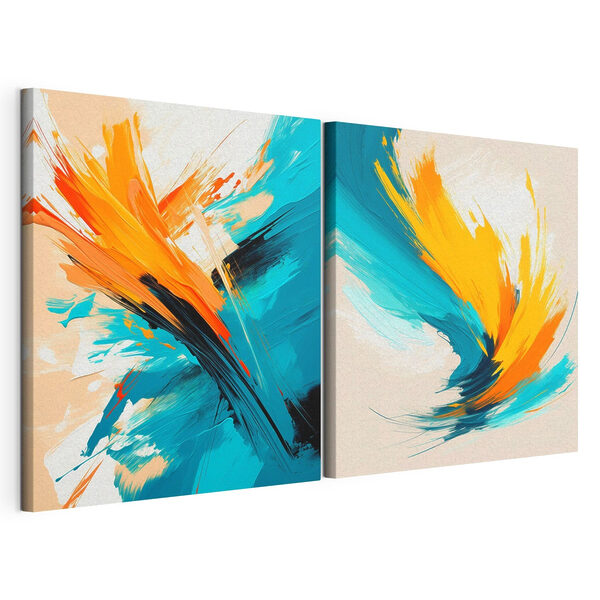 Two art pieces of paint