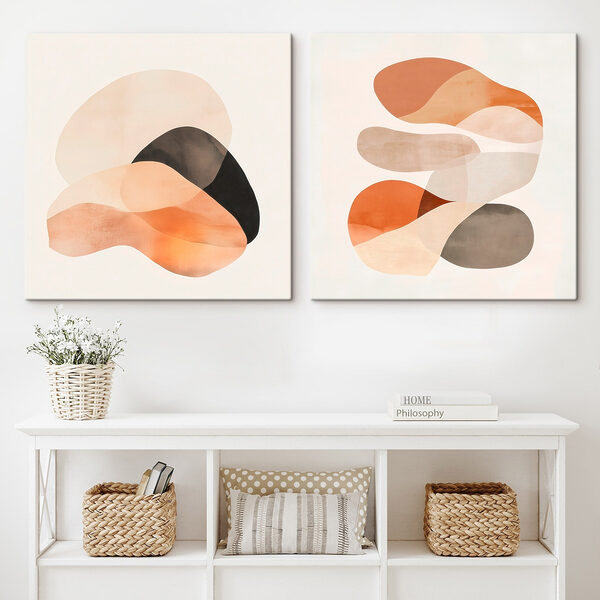 Soft shapes in warm hues