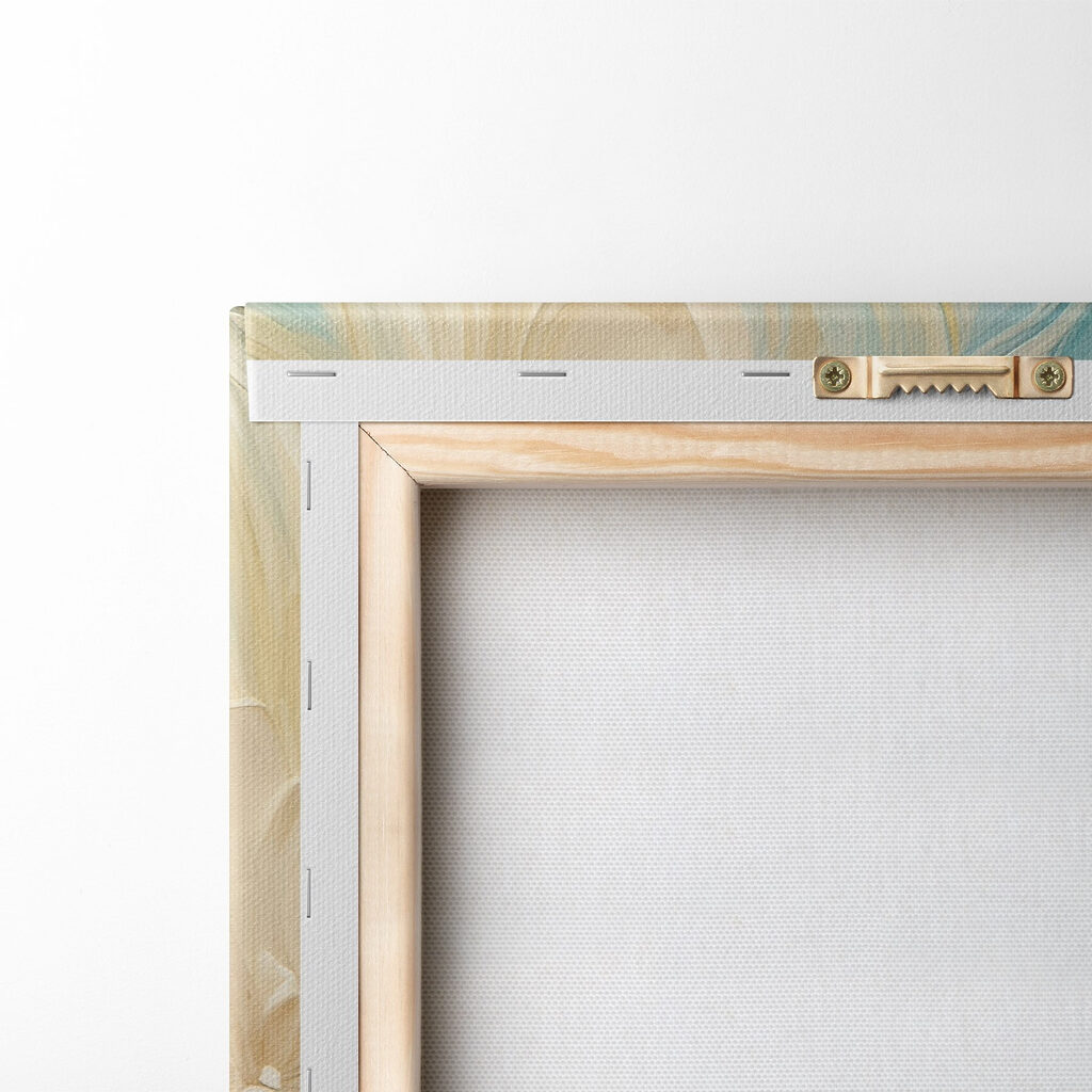 Two images of flowers on a canvas
