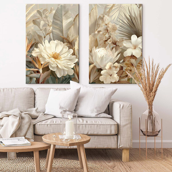Delicate blooms in warm hues