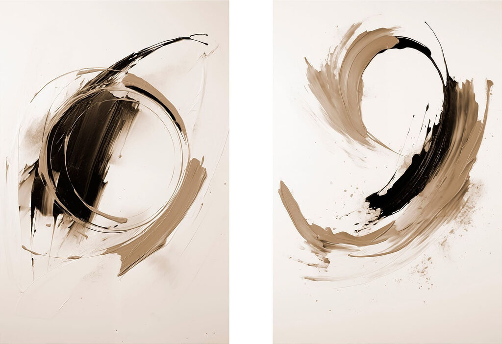 Dynamic strokes of contrasting hues