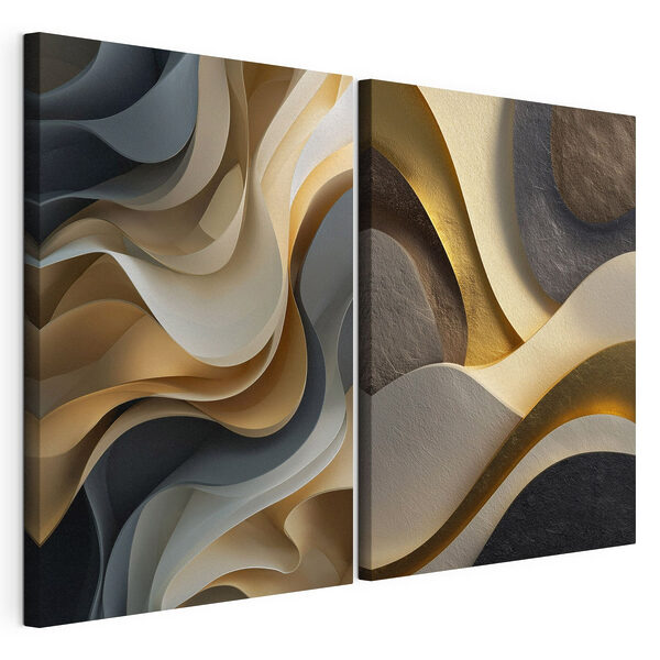 Fluid forms in harmonious colors